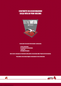 Augusta - Benevita Mutuo Contratto Di Assicurazione Sulla Vita Di Puro Rischio - Modello av1290age.d10 Edizione 30-11-2010 [34P]