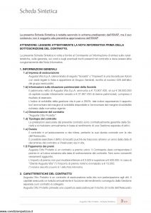 Augusta - Otto Protetto Contratto Di Assicurazione Sulla Vita - Modello av1294e.411 Edizione 02-2011 [46P]