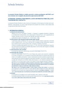 Augusta - Risparmio Protetto Contratto Di Assicurazione Sulla Vita - Modello av1242.d11 Edizione 10-2011 [70P]