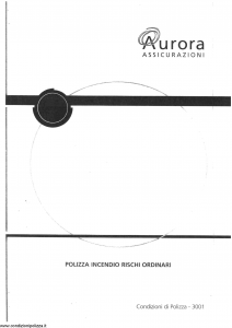Aurora - Polizza Incendio Rischi Ordinari - Modello uspm0025 Edizione 12-2005 [SCAN] [23P]
