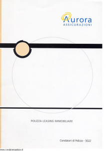 Aurora - Polizza Leasing Immobiliare - Modello u5022a Edizione 01-04-2004 [12P]