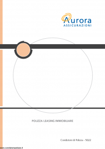 Aurora - Polizza Leasing Immobiliare - Modello u5022a Edizione 01-12-2005 [20P]