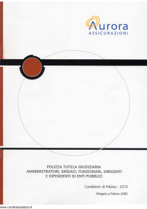 Aurora - Polizza Tutela Giudiziaria Amministratori Sindaci Funzionari Dirigenti E Dipendenti Di Enti Pubblici - Modello u2315c Edizione 01-04-2004 [6P]