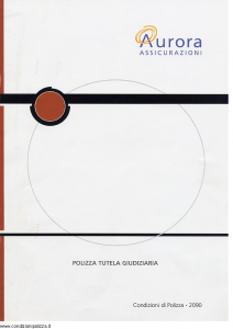 Aurora - Polizza Tutela Giudiziaria - Modello u2090a Edizione 01-04-2004 [7P]