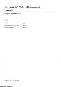 Aurora - Responsabilita' Civile Del Professionista Geometra Allegato 2027 - Modello 2027 Edizione 04-2004 [7P]