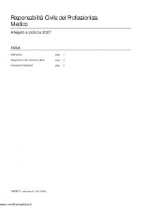 Aurora - Responsabilita' Civile Del Professionista Medico Allegato 2027 - Modello 2027 Edizione 04-2004 [5P]