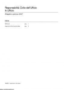 Aurora - Responsabilita' Civile Dell'Ufficio In Ufficio Allegato 2027 - Modello 2027 Edizione 04-2004 [4P]
