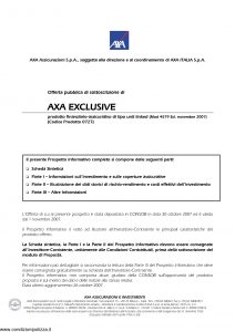 Axa - Axa Exclusive - Modello nd Edizione 26-10-2007 [78P]