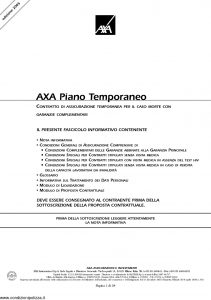 Axa - Axa Piano Temporaneo - Modello 4515 Edizione 14-11-2005 [38P]