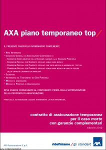 Axa - Axa Piano Temporaneo Top - Modello 4760 Edizione 31-05-2012 [36P]