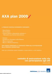Axa - Axa Plan 2009 - Modello 4750 Edizione 19-03-2009 [42P]