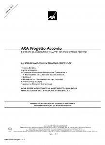 Axa - Axa Progetto Acconto - Modello 4613 Edizione 11-2005 [36P]
