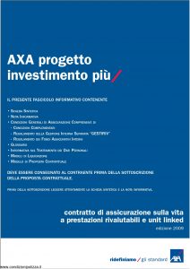 Axa - Axa Progetto Investimento Piu' - Modello 4658 Edizione 31-03-2009 [84P]