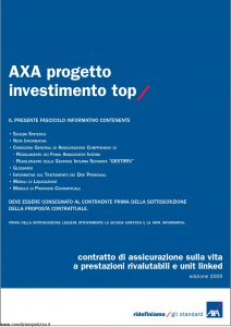 Axa - Axa Progetto Investimento Top - Modello 4655 Edizione 30-09-2009 [71P]