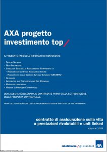 Axa - Axa Progetto Investimento Top - Modello 4655 Edizione 31-03-2009 [70P]