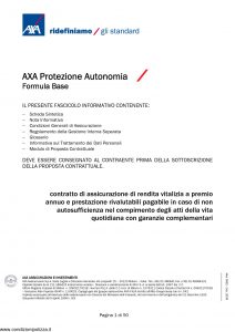 Axa - Axa Protezione Autonomia - Modello 9062 Edizione 30-09-2009 [50P]