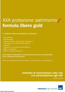 Axa - Axa Protezione Patrimonio Formula Libero Gold - Modello 4751 Edizione 19-03-2009 [42P]