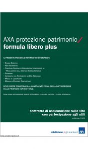 Axa - Axa Protezione Patrimonio Formula Libero Plus - Modello 4741 Edizione 31-03-2009 [46P]