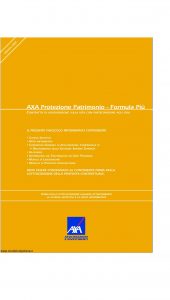 Axa - Axa Protezione Patrimonio Formula Piu' - Modello 4649 Edizione 31-03-2007 [50P]