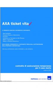 Axa - Axa Ticket Vita - Modello 4728 Edizione 31-03-2009 [28P]