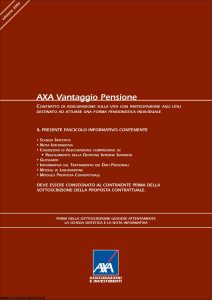 Axa - Axa Vantaggio Pensione - Modello 4683 Edizione 15-05-2006 [58P]