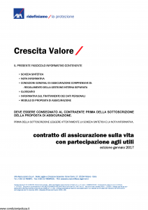 Axa - Crescita Valore - Modello 4770 Edizione 01-2017 [31P]