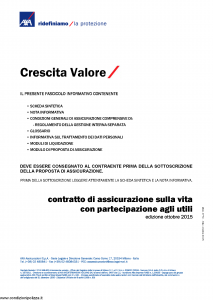 Axa - Crescita Valore - Modello 4770 Edizione 10-2015 [38P]