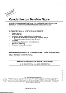 Axa - Cumulattivo Con Beneficio Fiscale - Modello 4575 Edizione 30-11-2005 [50P]