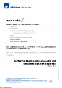Axa - Deposit Value - Modello 4530 Edizione 05-2011 [39P]
