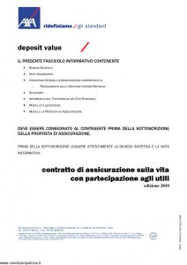 Axa - Deposit Value - Modello 4530 Edizione 12-2010 [40P]
