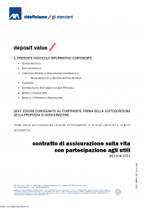 Axa - Deposit Value - Modello 4743 Edizione 05-2012 [42P]