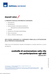 Axa - Deposit Value - Modello 4743 Edizione 12-2011 [41P]
