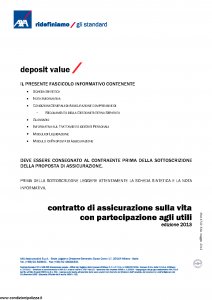 Axa - Deposit Value - Modello 4743 Edizione 31-05-2013 [41P]