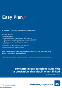 Axa - Easy Plan - Modello 4774 Edizione 05-2016 [60P]