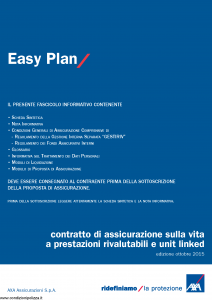 Axa - Easy Plan - Modello 4774 Edizione 10-2015 [68P]
