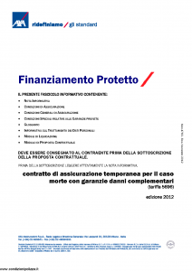 Axa - Finanziamento Protetto - Modello 4783 Edizione 11-2012 [49P]