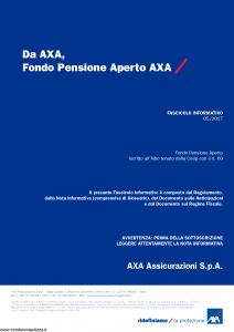 Axa - Fondo Pensione Aperto Axa - Modello 4708 Edizione 2017 [96P]