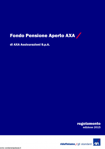 Axa - Fondo Pensione Aperto Axa - Modello 4710 Edizione 2015 [90P]