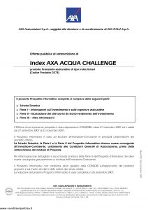 Axa - Index Axa Acqua Challenge - Modello 4725 Edizione 09-2007 [56P]
