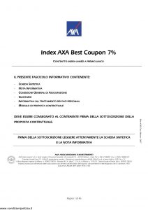 Axa - Index Axa Best Coupon 7% - Modello 4706 Edizione 05-2007 [46P]