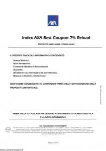 Axa - Index Axa Best Coupon 7% Reload - Modello 4708 Edizione 06-2007 [46P]