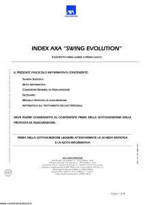 Axa - Index Axa Swing Evolution - Modello 4669 Edizione 15-09-2005 [40P]