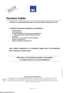 Axa - Pensione Subito - Modello 4681 Edizione 31-03-2007 [43P]