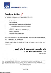 Axa - Pensione Subito - Modello 4681 Edizione 31-03-2009 [43P]