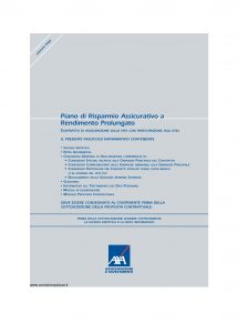 Axa - Piano Di Risparmio Assicurativo A Rendimento Prolungato - Modello 4523 Edizione 31-03-2008 [66P]