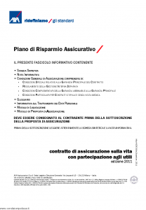 Axa - Piano Di Risparmio Assicurativo - Modello 4530 Edizione 12-2011 [58P]