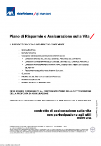 Axa - Piano Di Risparmio E Assicurazione Sulla Vita - Modello 4528 Edizione 05-2011 [60P]