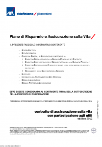 Axa - Piano Di Risparmio E Assicurazione Sulla Vita - Modello 4528 Edizione 05-2012 [62P]