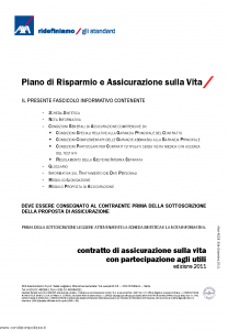 Axa - Piano Di Risparmio E Assicurazione Sulla Vita - Modello 4528 Edizione 12-2011 [62P]