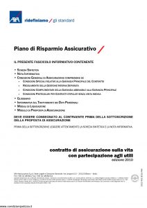 Axa - Piano Risparmio Assicurativo - Modello 4001 Edizione 2010 [54P]